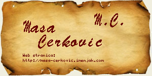 Maša Čerković vizit kartica